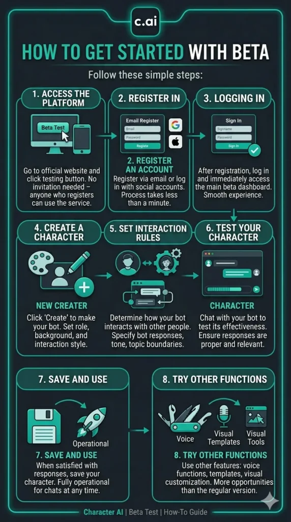 Infographics of How to Get Started with Beta
