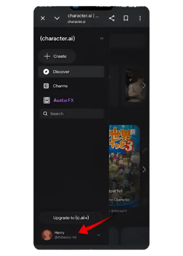Remove Character AI account Screenshot 1 1